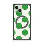 プレミアムスクエアケース with MagSafe［ シンプルドット - Green ］