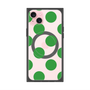 プレミアムスクエアケース with MagSafe［ シンプルドット - Green ］