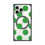 プレミアムスクエアケース with MagSafe［ シンプルドット - Green ］