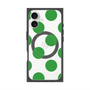プレミアムスクエアケース with MagSafe［ シンプルドット - Green ］