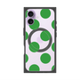 プレミアムスクエアケース with MagSafe［ シンプルドット - Green ］