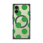 プレミアムスクエアケース with MagSafe［ シンプルドット - Green ］