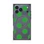プレミアムスクエアケース with MagSafe［ シンプルドット - Green ］