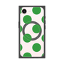 プレミアムスクエアケース with MagSafe［ シンプルドット - Green ］