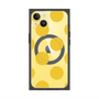 プレミアムスクエアケース with MagSafe［ シンプルドット - Yellow ］
