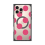 プレミアムスクエアケース with MagSafe［ シンプルドット - Pink ］