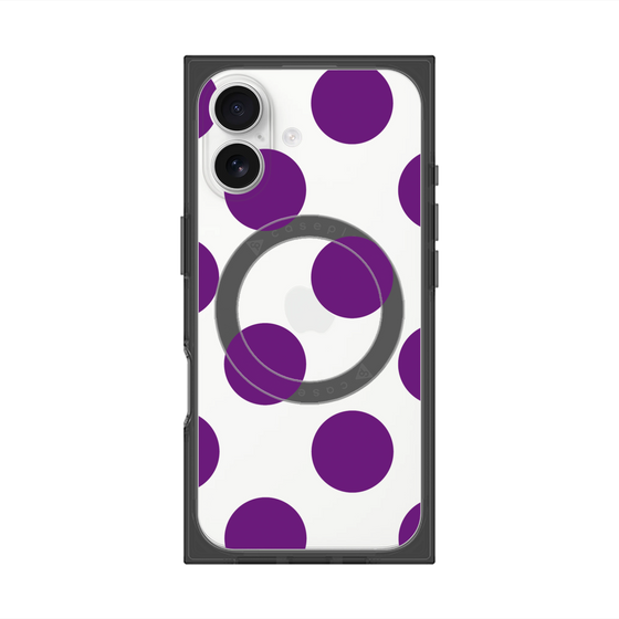 プレミアムスクエアケース with MagSafe［ シンプルドット - Purple ］