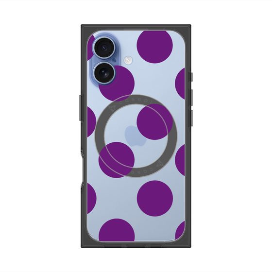 プレミアムスクエアケース with MagSafe［ シンプルドット - Purple ］