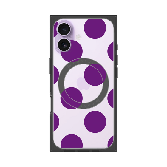 プレミアムスクエアケース with MagSafe［ シンプルドット - Purple ］