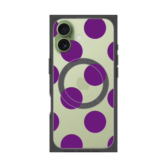 プレミアムスクエアケース with MagSafe［ シンプルドット - Purple ］