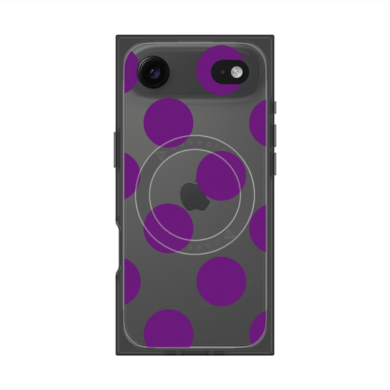 プレミアムスクエアケース with MagSafe［ シンプルドット - Purple ］