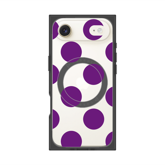 プレミアムスクエアケース with MagSafe［ シンプルドット - Purple ］