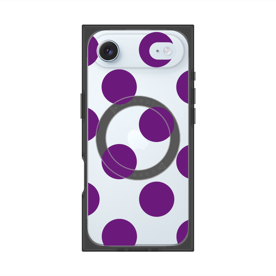 プレミアムスクエアケース with MagSafe［ シンプルドット - Purple ］
