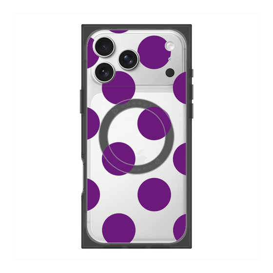 プレミアムスクエアケース with MagSafe［ シンプルドット - Purple ］
