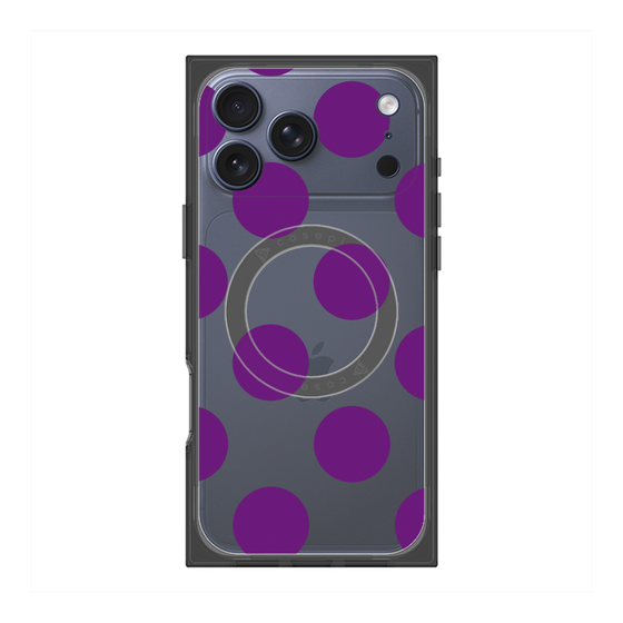 プレミアムスクエアケース with MagSafe［ シンプルドット - Purple ］