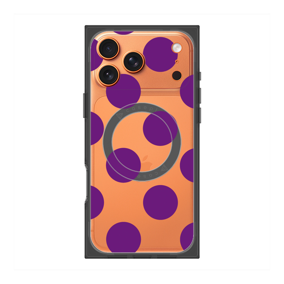 プレミアムスクエアケース with MagSafe［ シンプルドット - Purple ］