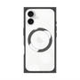 プレミアムスクエアケース with MagSafe［ シンプルドット - White ］