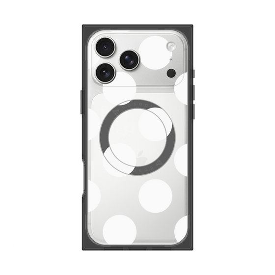 プレミアムスクエアケース with MagSafe［ シンプルドット - White ］