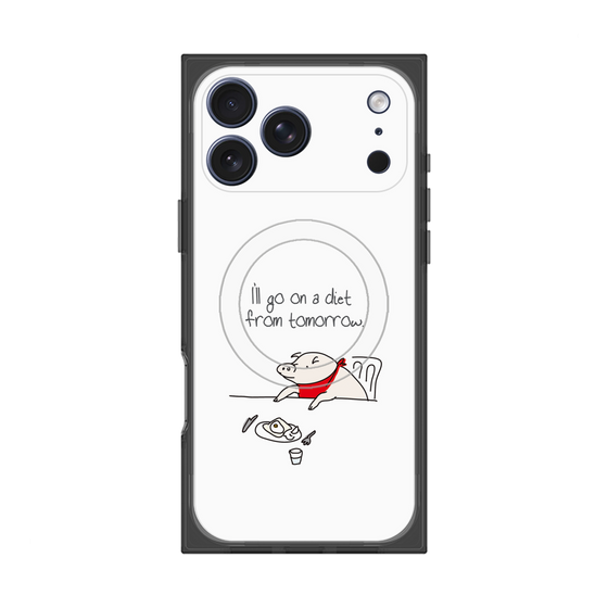 プレミアムスクエアケース with MagSafe［ ブタ子の挑戦 ］