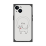 プレミアムスクエアケース with MagSafe［ 蝶ネクタイねこ - White ］