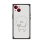 プレミアムスクエアケース with MagSafe［ 蝶ネクタイねこ - White ］