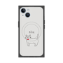 プレミアムスクエアケース with MagSafe［ 蝶ネクタイねこ - White ］