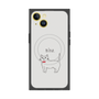 プレミアムスクエアケース with MagSafe［ 蝶ネクタイねこ - White ］