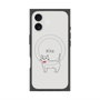 プレミアムスクエアケース with MagSafe［ 蝶ネクタイねこ - White ］