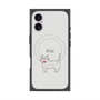 プレミアムスクエアケース with MagSafe［ 蝶ネクタイねこ - White ］