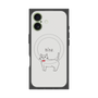 プレミアムスクエアケース with MagSafe［ 蝶ネクタイねこ - White ］