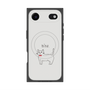 プレミアムスクエアケース with MagSafe［ 蝶ネクタイねこ - White ］