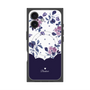 プレミアムスクエアケース with MagSafe［ ツインドットフラワー - Navy ］