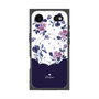 プレミアムスクエアケース with MagSafe［ ツインドットフラワー - Navy ］