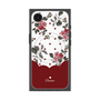 プレミアムスクエアケース with MagSafe［ ツインドットフラワー - Red ］