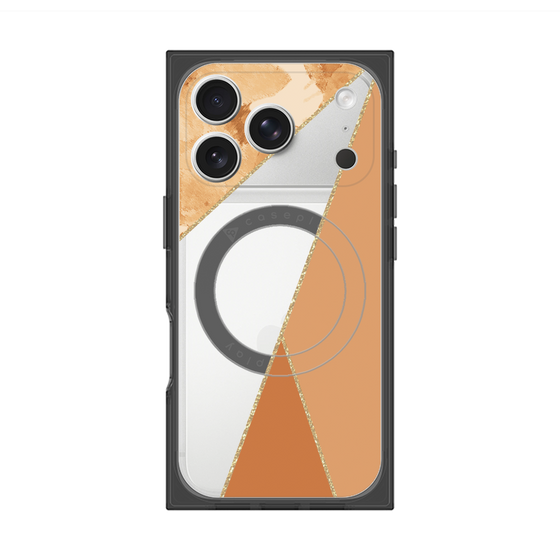 プレミアムスクエアケース with MagSafe［ マーブルトライアングルパレット - Orange ］