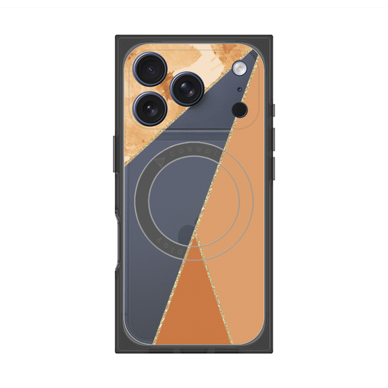 プレミアムスクエアケース with MagSafe［ マーブルトライアングルパレット - Orange ］