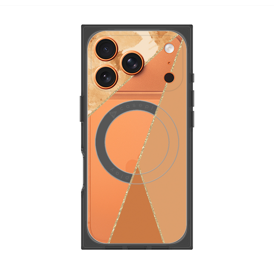 プレミアムスクエアケース with MagSafe［ マーブルトライアングルパレット - Orange ］