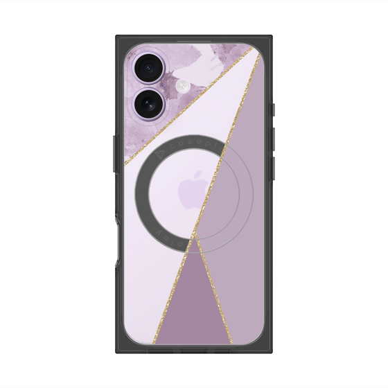プレミアムスクエアケース with MagSafe［ マーブルトライアングルパレット - Purple ］