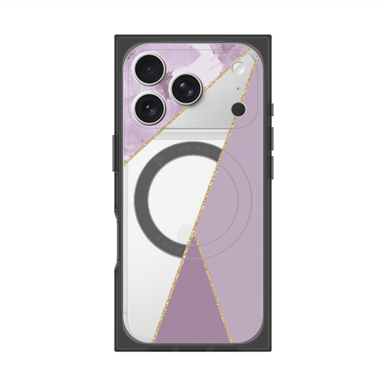 プレミアムスクエアケース with MagSafe［ マーブルトライアングルパレット - Purple ］