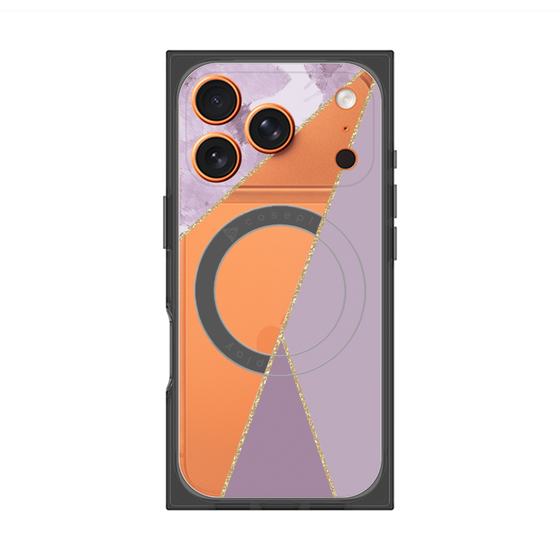 プレミアムスクエアケース with MagSafe［ マーブルトライアングルパレット - Purple ］