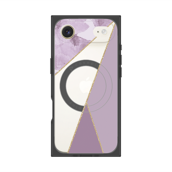プレミアムスクエアケース with MagSafe［ マーブルトライアングルパレット - Purple ］