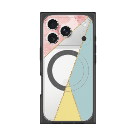 プレミアムスクエアケース with MagSafe［ マーブルトライアングルパレット - Mix ］