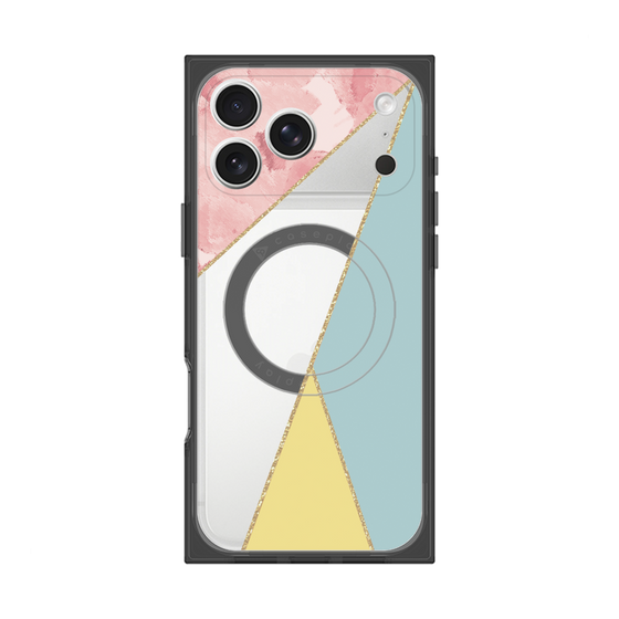 プレミアムスクエアケース with MagSafe［ マーブルトライアングルパレット - Mix ］