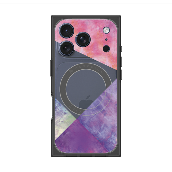 プレミアムスクエアケース with MagSafe［ 朝焼けパステルパレット - Purple ］