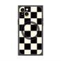 プレミアムスクエアケース with MagSafe［ 市松模様 - Black ］