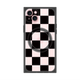 プレミアムスクエアケース with MagSafe［ 市松模様 - Black ］