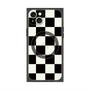 プレミアムスクエアケース with MagSafe［ 市松模様 - Black ］
