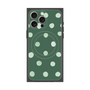 プレミアムスクエアケース with MagSafe［ 水彩ドット・レトロカラー - Green ］