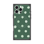 プレミアムスクエアケース with MagSafe［ 水彩ドット・レトロカラー - Green ］