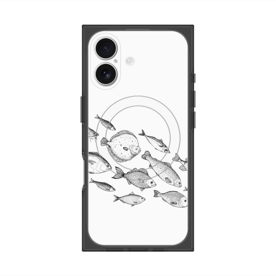 プレミアムスクエアケース with MagSafe［ Coexist No.2 - White ］